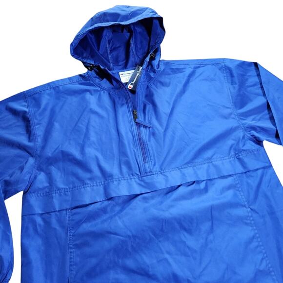 Champion Packable Jacket windbreaker blue size L NWT - Picture 2 of 10